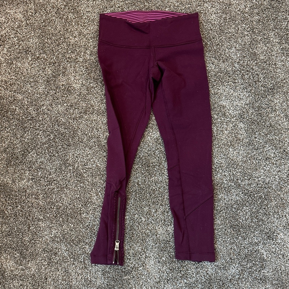 Lululemon Leggings with Zipper Detail
